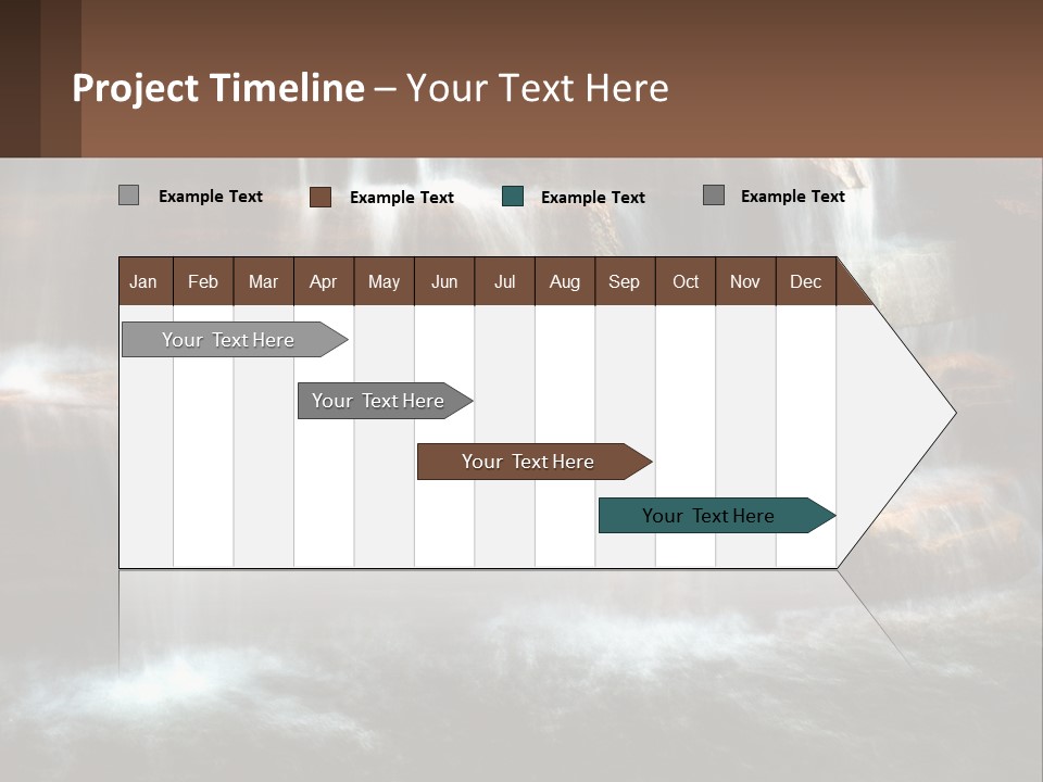 Falls Garden Blue PowerPoint Template