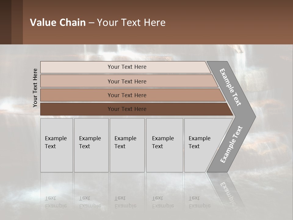 Falls Garden Blue PowerPoint Template