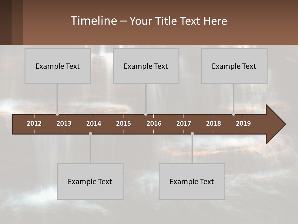 Falls Garden Blue PowerPoint Template