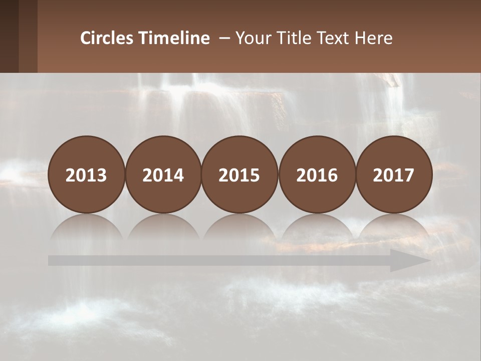 Falls Garden Blue PowerPoint Template