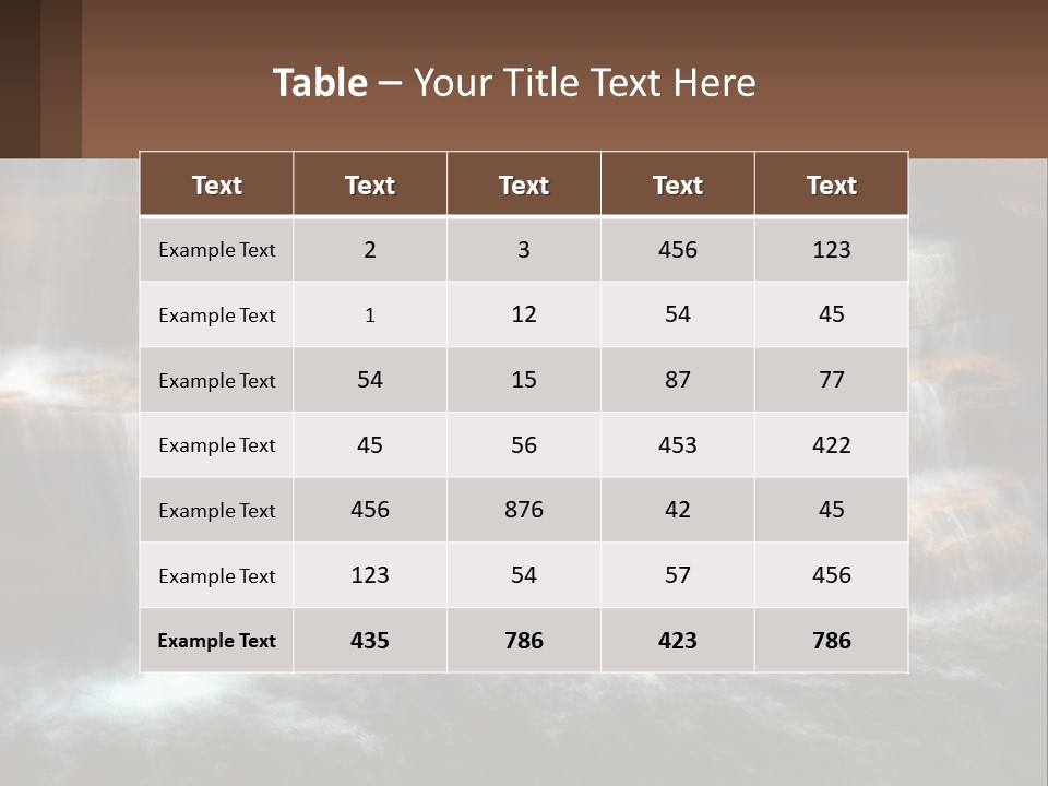 Falls Garden Blue PowerPoint Template
