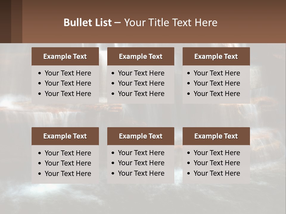 Falls Garden Blue PowerPoint Template