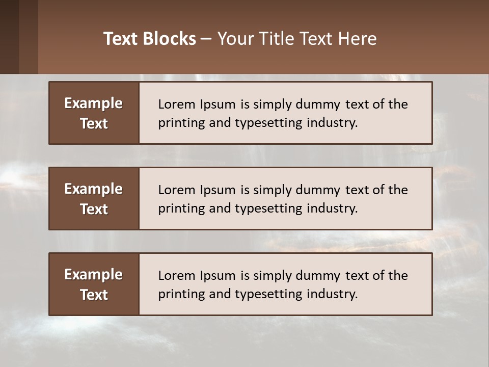 Falls Garden Blue PowerPoint Template