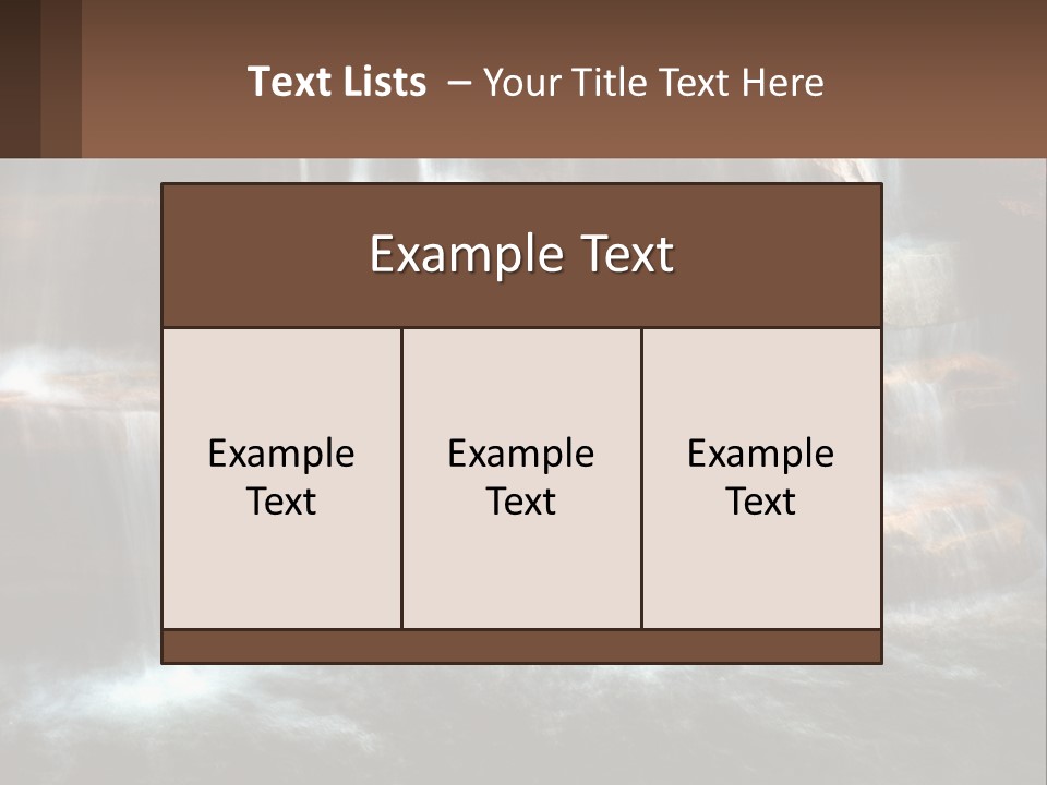 Falls Garden Blue PowerPoint Template