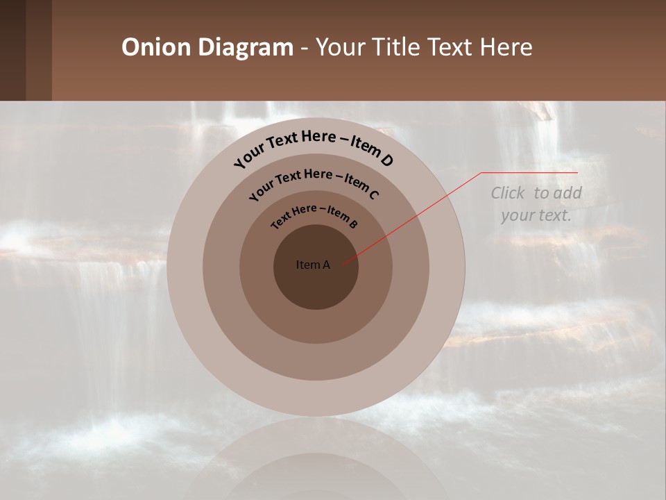 Falls Garden Blue PowerPoint Template