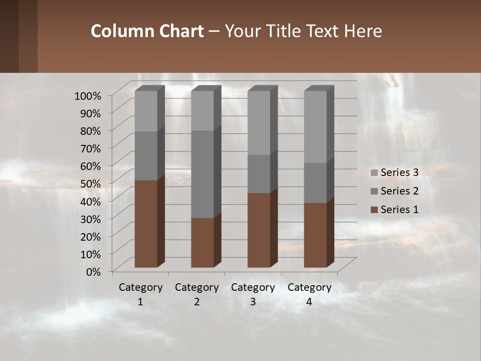 Falls Garden Blue PowerPoint Template