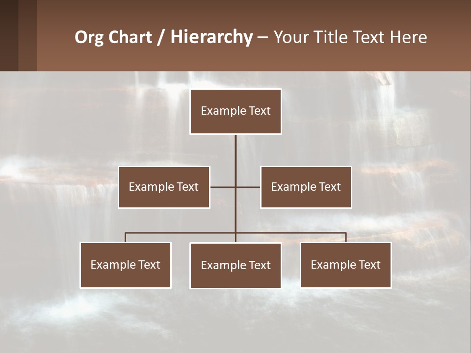 Falls Garden Blue PowerPoint Template