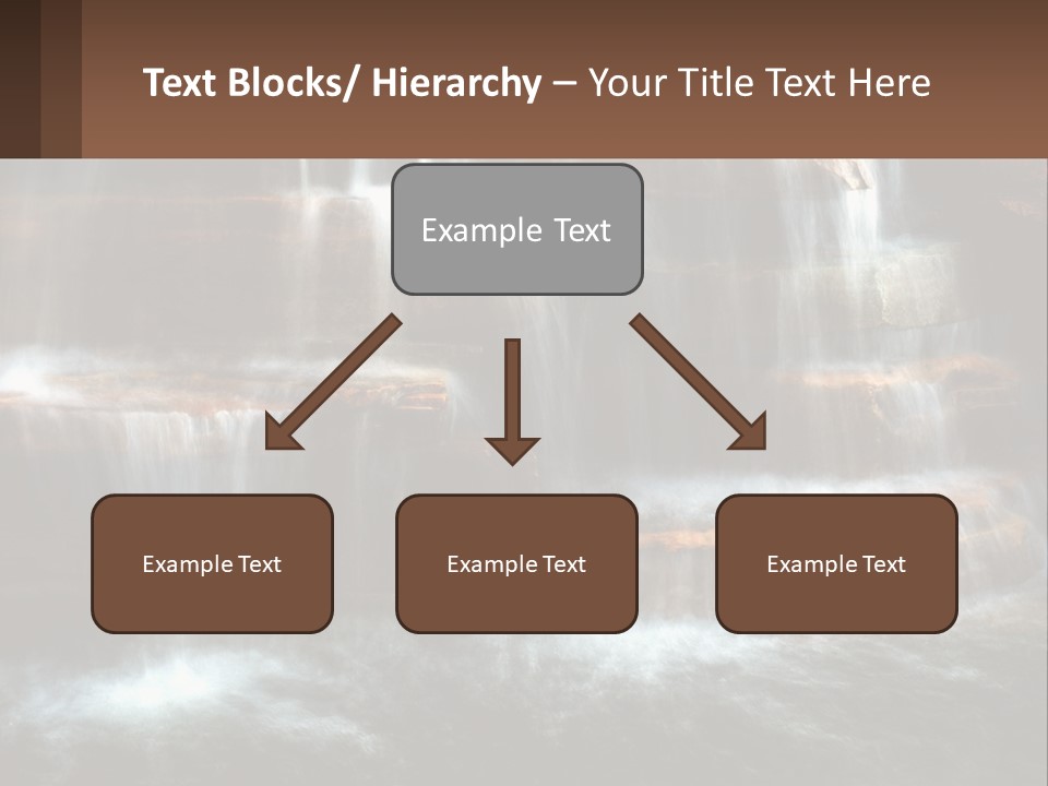 Falls Garden Blue PowerPoint Template