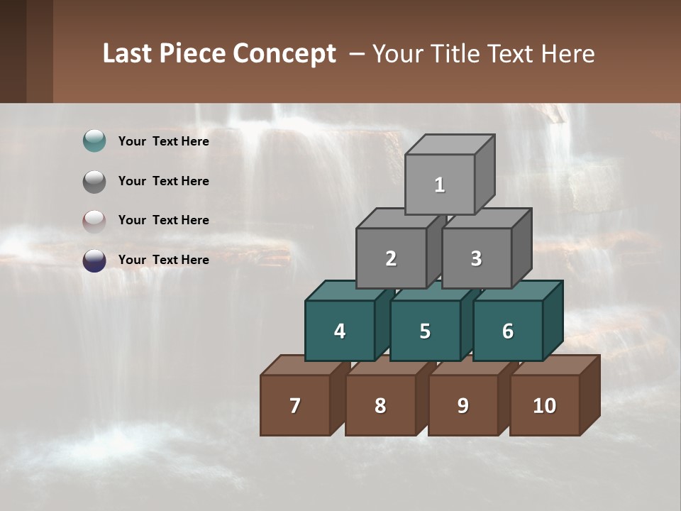 Falls Garden Blue PowerPoint Template