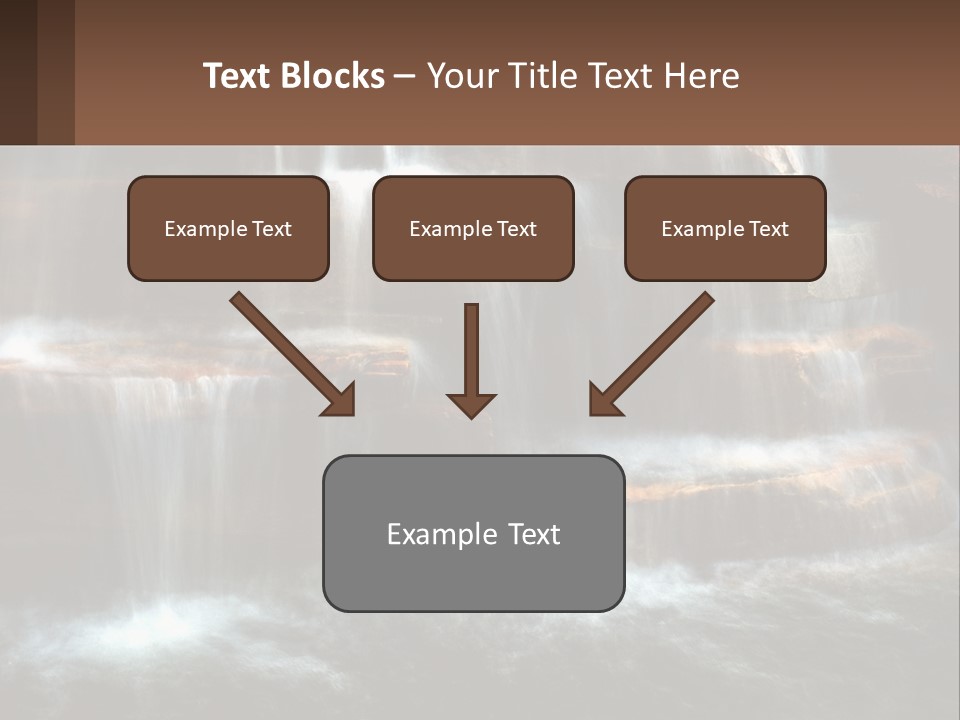 Falls Garden Blue PowerPoint Template