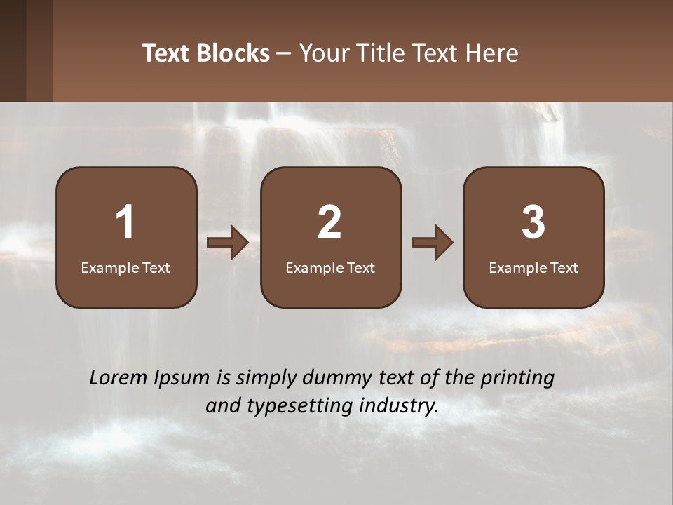 Falls Garden Blue PowerPoint Template