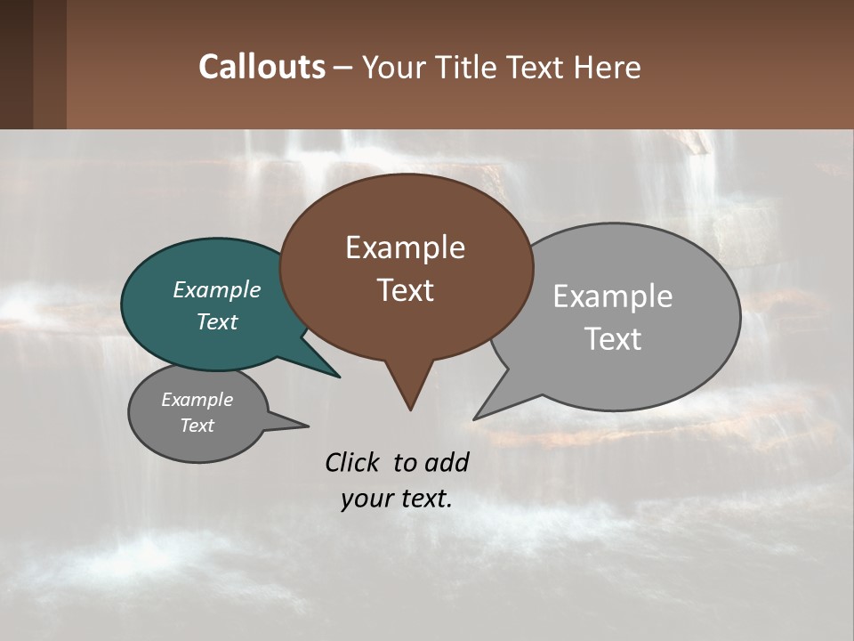 Falls Garden Blue PowerPoint Template