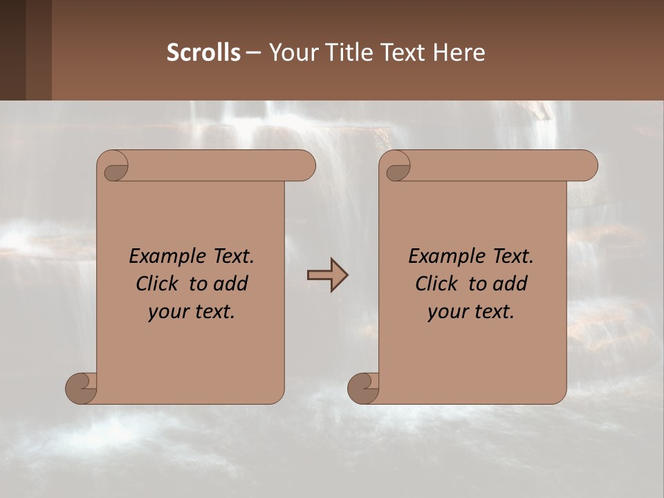 Falls Garden Blue PowerPoint Template