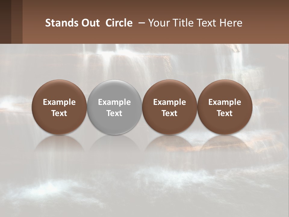 Falls Garden Blue PowerPoint Template