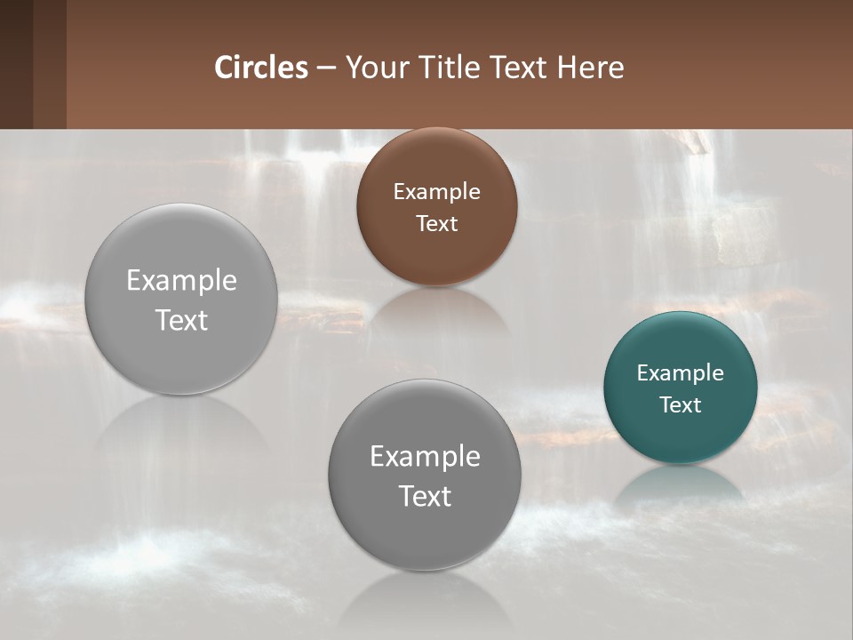 Falls Garden Blue PowerPoint Template