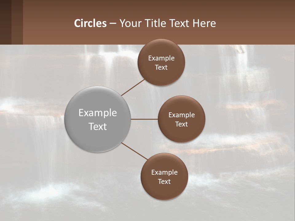 Falls Garden Blue PowerPoint Template