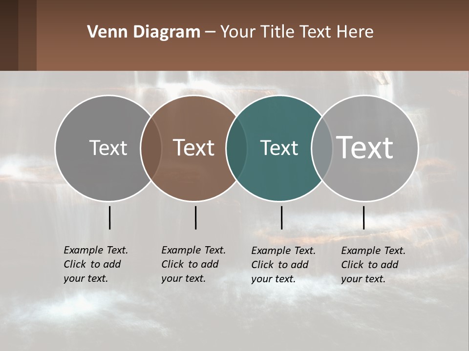 Falls Garden Blue PowerPoint Template