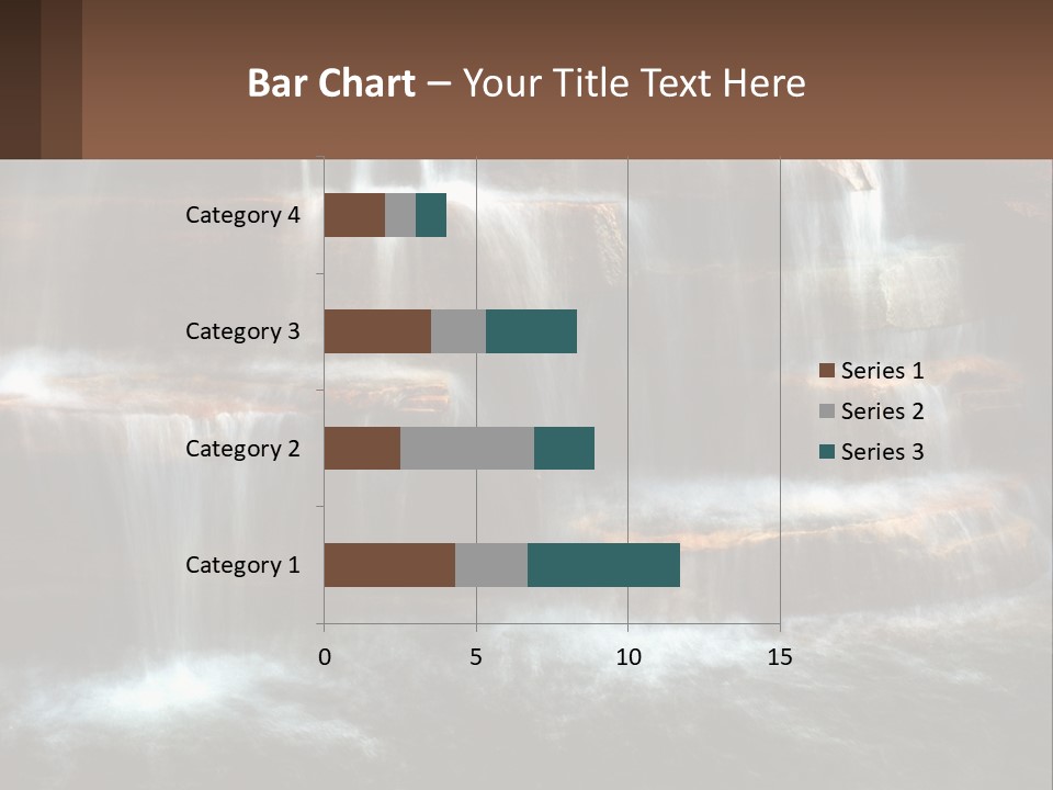 Falls Garden Blue PowerPoint Template