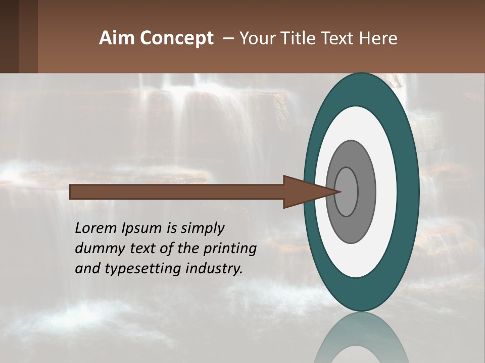 Falls Garden Blue PowerPoint Template