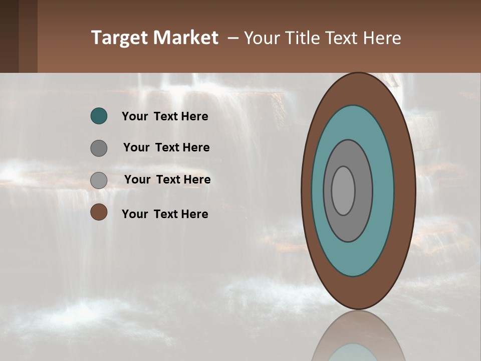 Falls Garden Blue PowerPoint Template