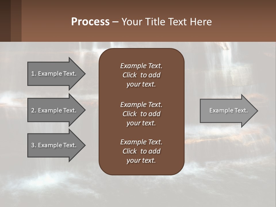 Falls Garden Blue PowerPoint Template