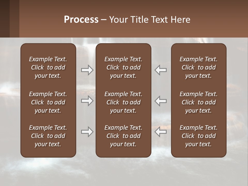 Falls Garden Blue PowerPoint Template