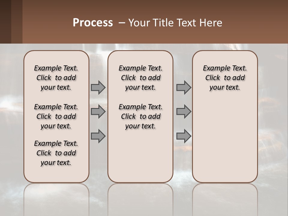 Falls Garden Blue PowerPoint Template