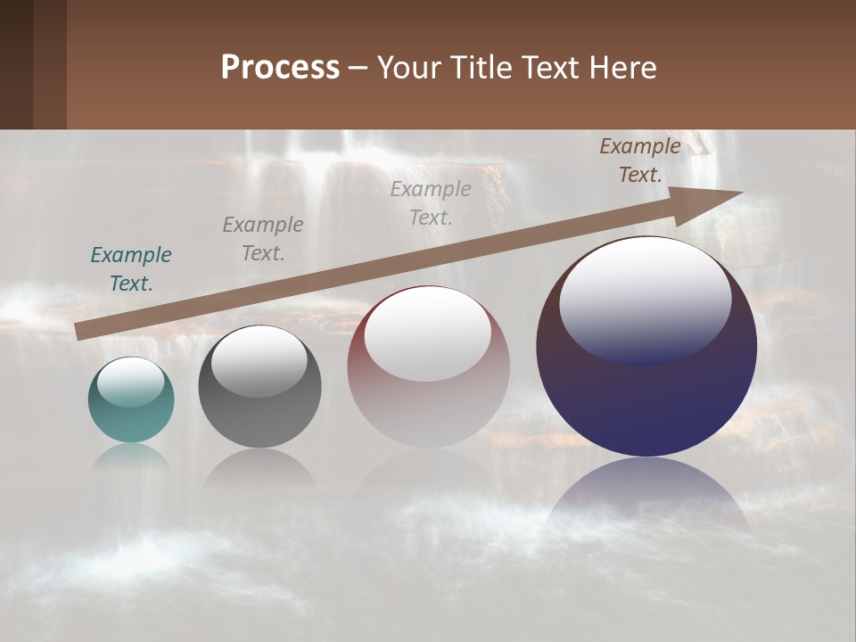 Falls Garden Blue PowerPoint Template