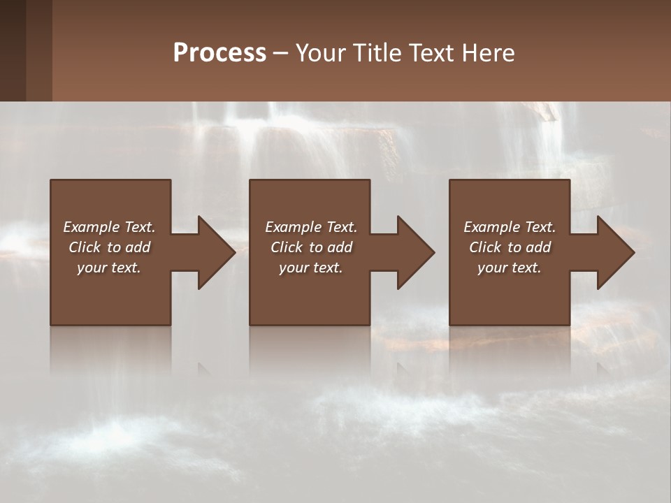 Falls Garden Blue PowerPoint Template