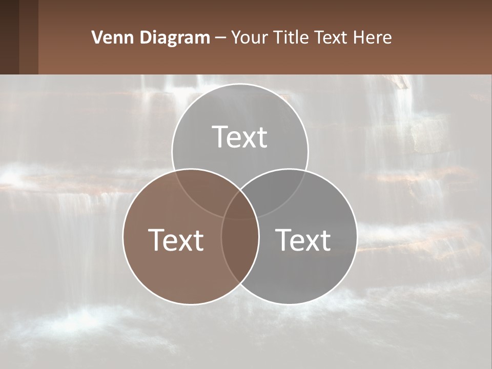 Falls Garden Blue PowerPoint Template