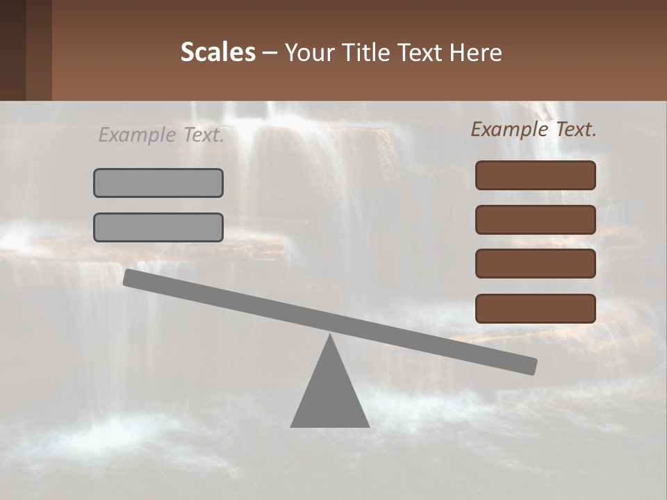 Falls Garden Blue PowerPoint Template