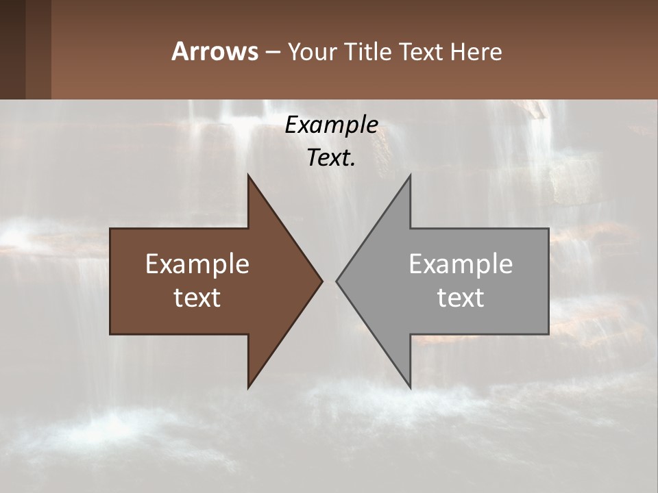 Falls Garden Blue PowerPoint Template