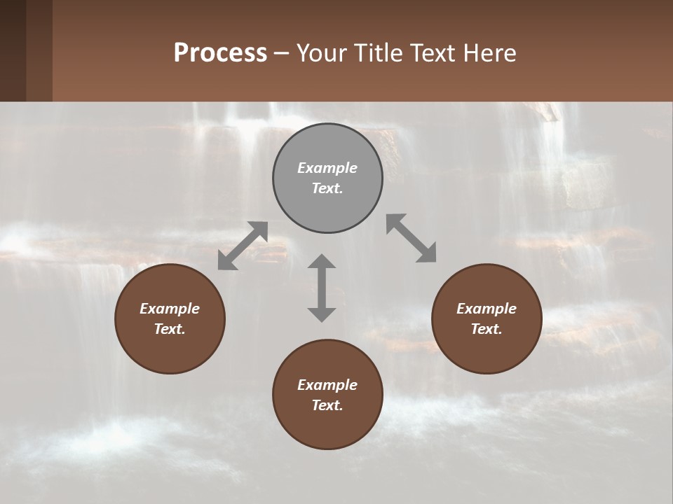 Falls Garden Blue PowerPoint Template