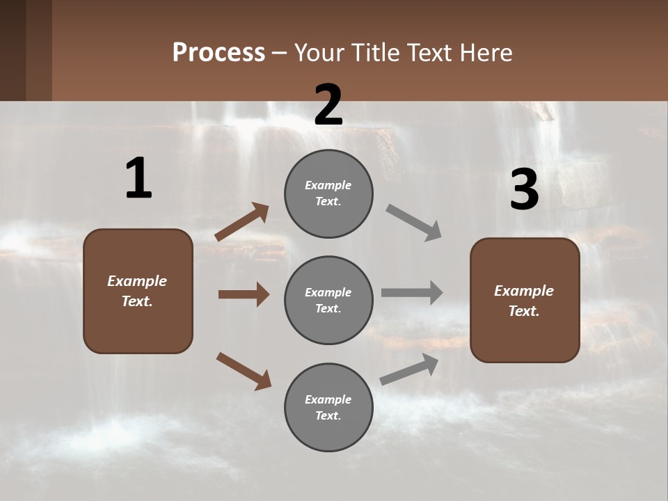 Falls Garden Blue PowerPoint Template