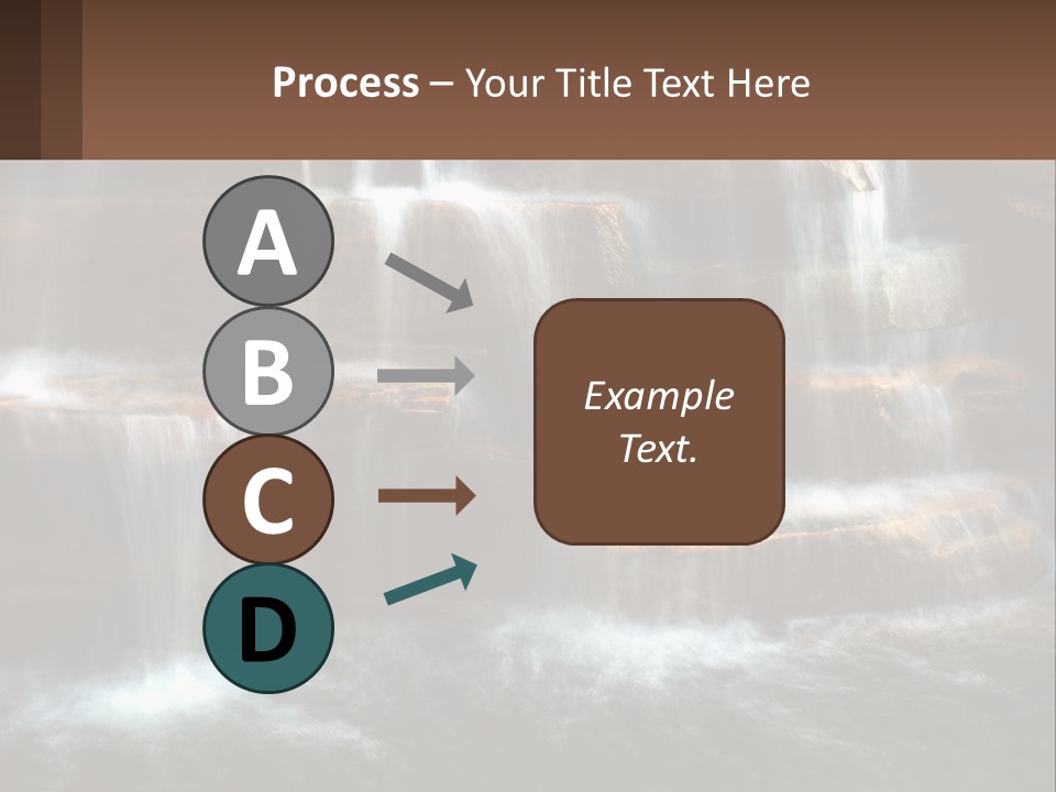 Falls Garden Blue PowerPoint Template