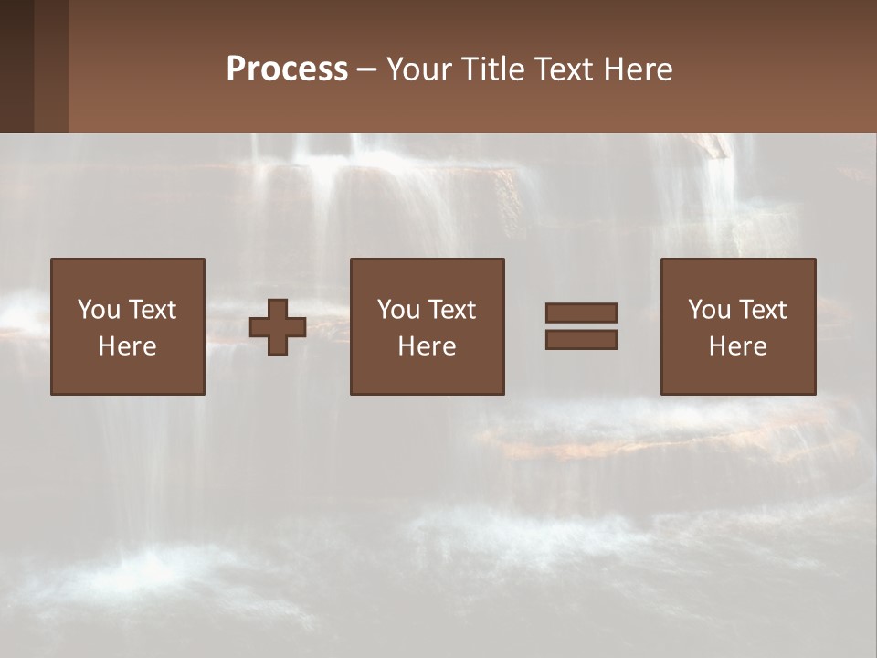 Falls Garden Blue PowerPoint Template