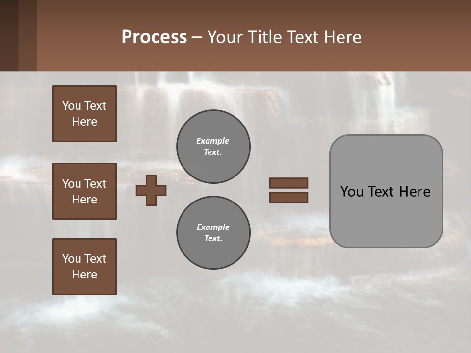 Falls Garden Blue PowerPoint Template