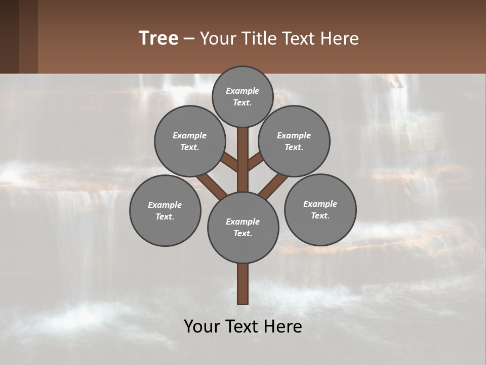 Falls Garden Blue PowerPoint Template