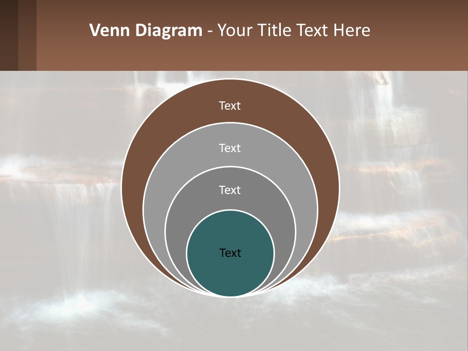 Falls Garden Blue PowerPoint Template