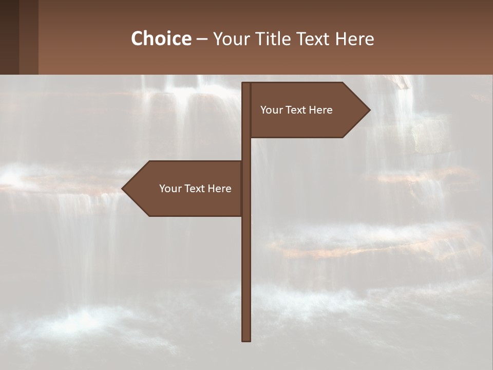 Falls Garden Blue PowerPoint Template