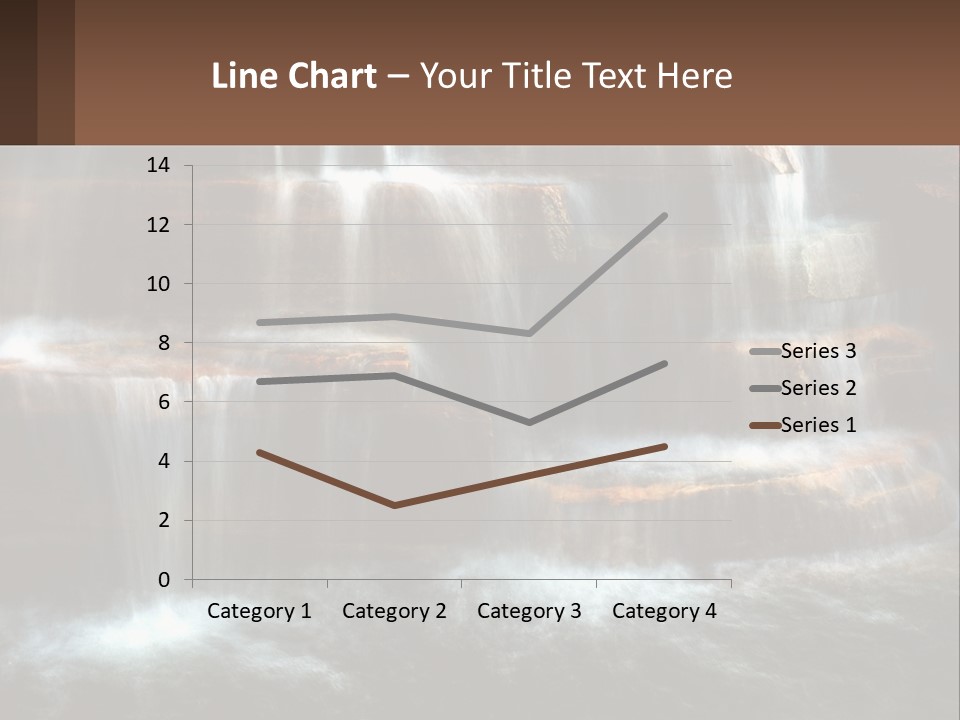 Falls Garden Blue PowerPoint Template