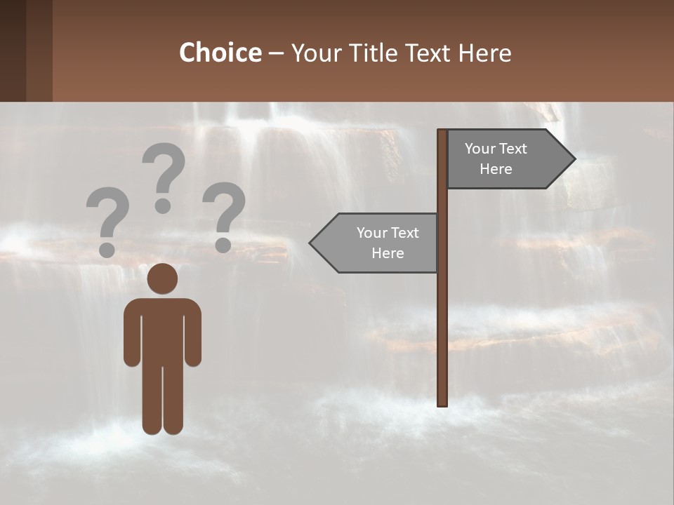 Falls Garden Blue PowerPoint Template