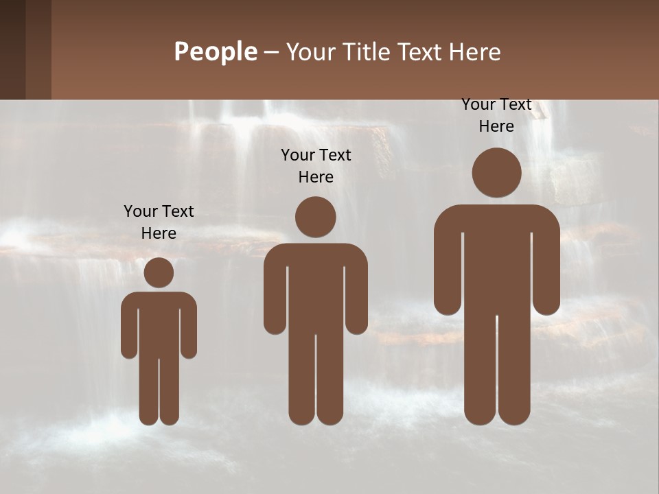 Falls Garden Blue PowerPoint Template