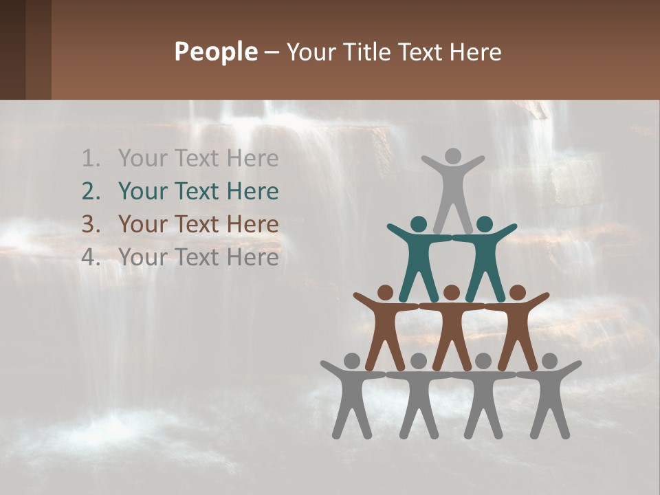 Falls Garden Blue PowerPoint Template