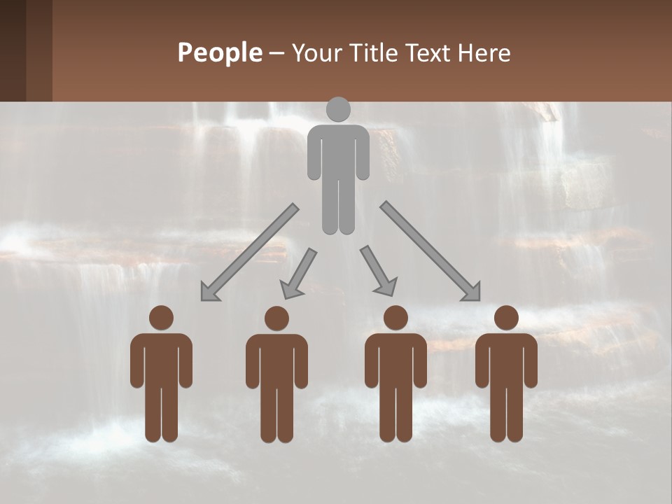 Falls Garden Blue PowerPoint Template