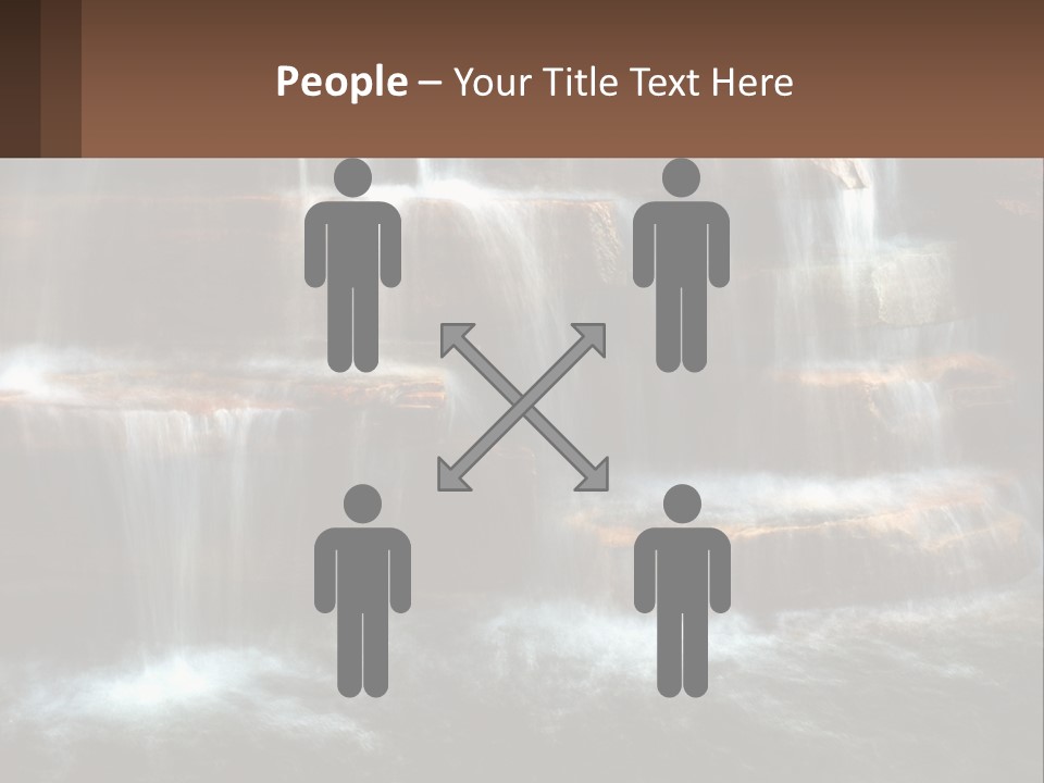 Falls Garden Blue PowerPoint Template