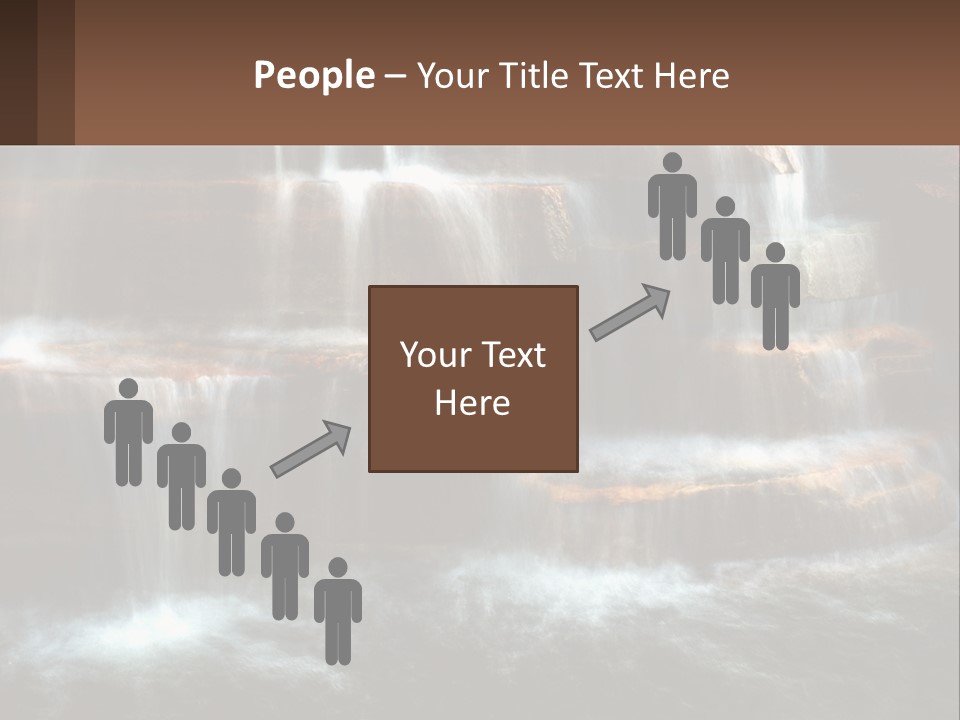 Falls Garden Blue PowerPoint Template