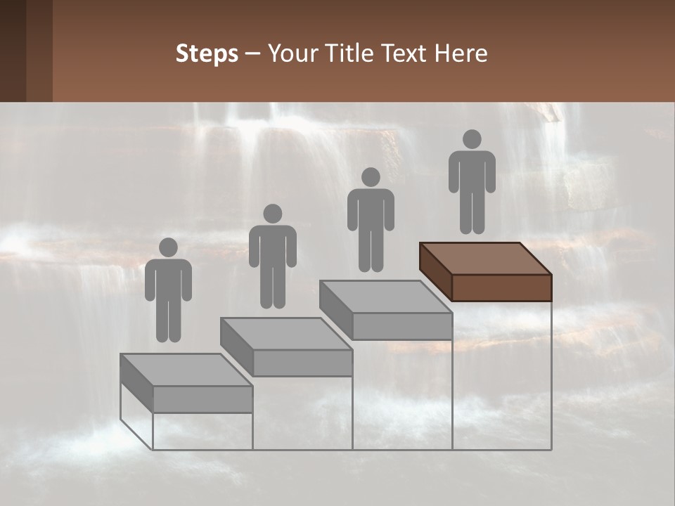 Falls Garden Blue PowerPoint Template