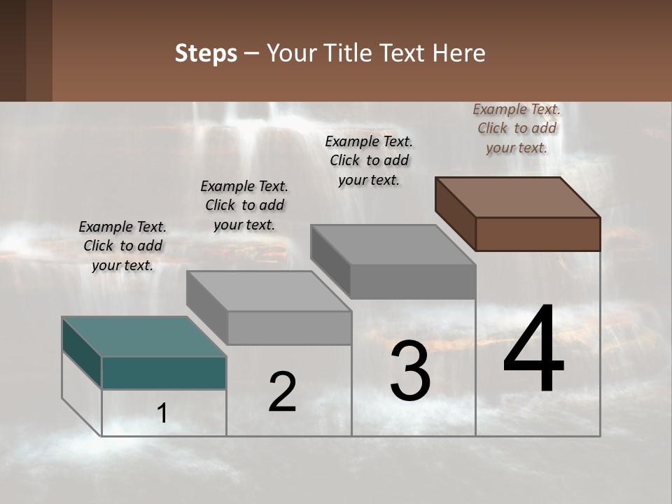Falls Garden Blue PowerPoint Template