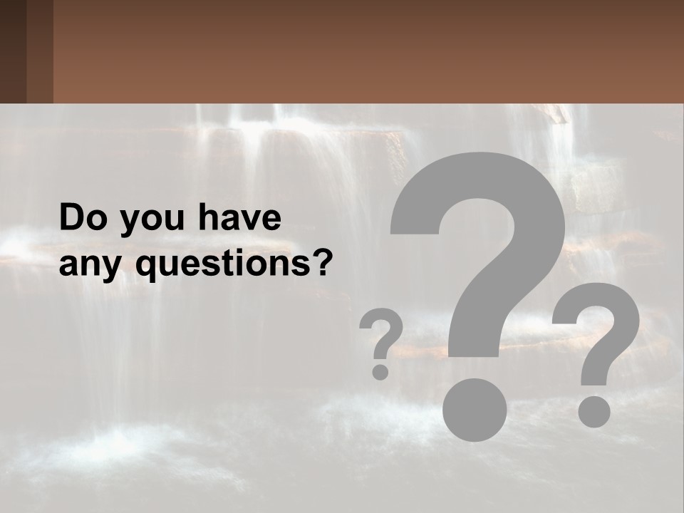 Falls Garden Blue PowerPoint Template